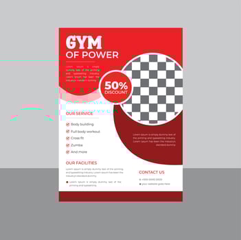 Modern gym and fitness agency template design vector