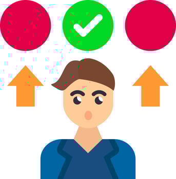 Decision Making Vector Icon Design