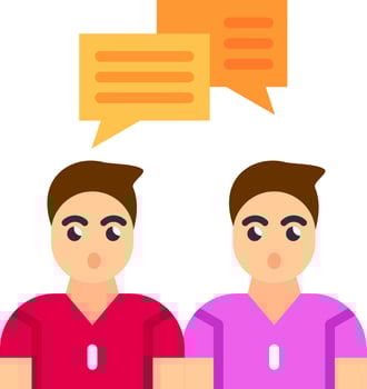 Face To Face Vector Icon Design