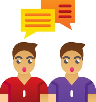 Face To Face Vector Icon Design