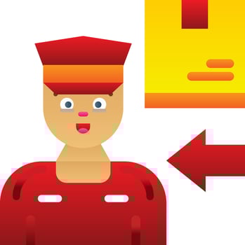Delivery Boy Vector Icon Design