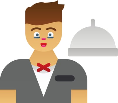 Waiter Vector Icon Design