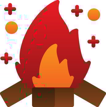 Bonfire Vector Icon Design