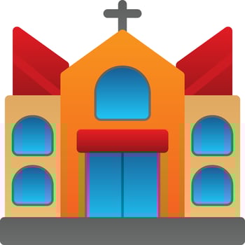 Church Vector Icon Design