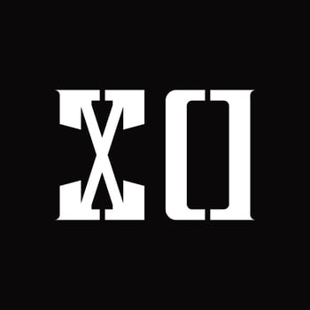 XD Logo monogram with middle slice design template vector