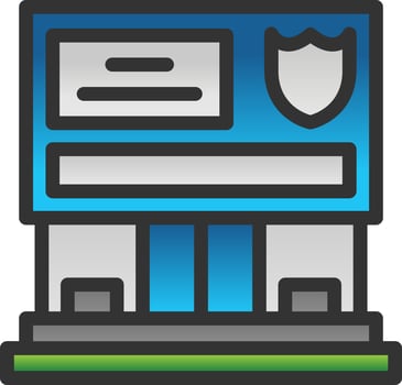Police Station Vector Icon Design