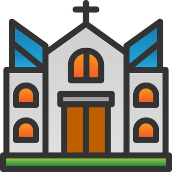 Church Vector Icon Design