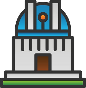 Observatory Vector Icon Design