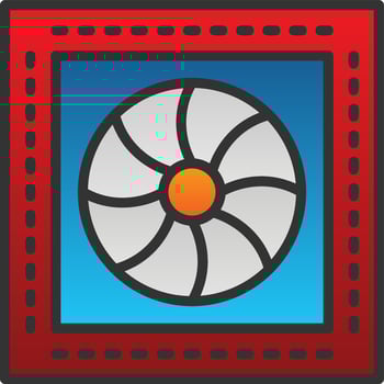 Francis Turbine Vector Icon Design