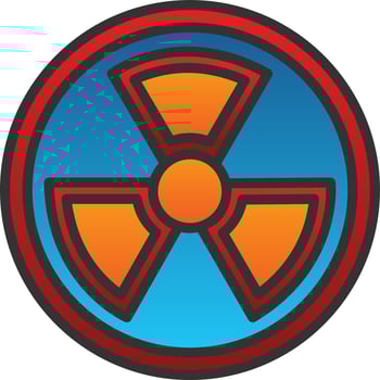 Nuclear Energy Vector Icon Design