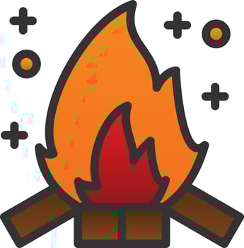 Bonfire Vector Icon Design