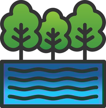 Lake Vector Icon Design