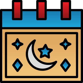Ramadan Calendar Vector Icon Design