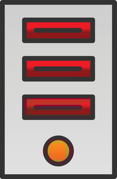 Tower Computer Vector Icon Design