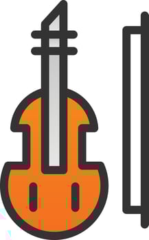 Violin Vector Icon Design