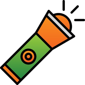 Flashlight Vector Icon Design