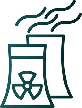 Nuclear Plant Vector Icon Design