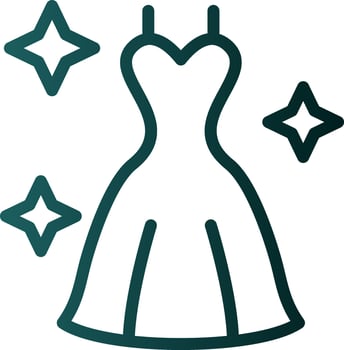 Wedding Dress Vector Icon Design