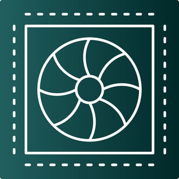 Francis Turbine Vector Icon Design
