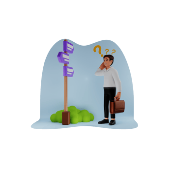 Decision Making 3D Character Illustration png