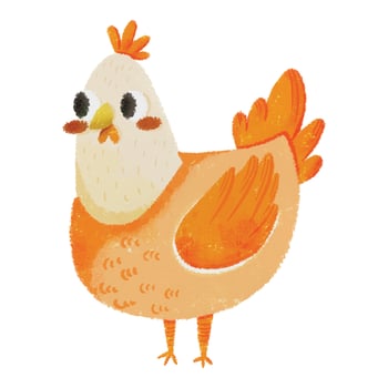 Watercolor Mother Chicken Hen Farm Animals Graphics vector