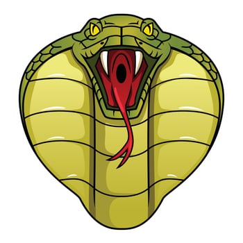 Green Cobra Head Vector