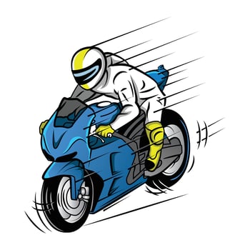 Blue Motor Race Illustration vector