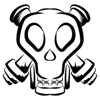 Cartoon Skull vector suitable for logos, stickers and more