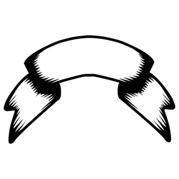 Illustration vector graphic of handmade ribbon for vintage design. Perfect for Sketched design elements, banners, stickers