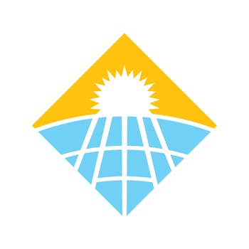 Solar energy logo icon design vector