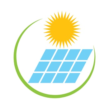 Solar energy logo icon design vector