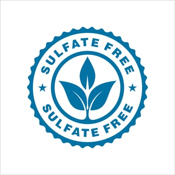 Sulfate free round icon. Symbol for personal care products. badge stamp stickers vector