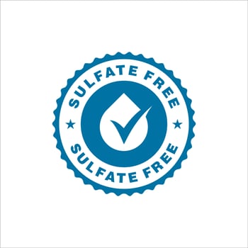 Sulfate free round icon. Symbol for personal care products. badge stamp stickers vector