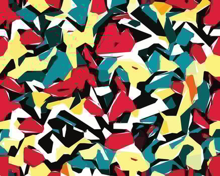 Colorful camouflage safari pattern. Illustration for wallpaper, fabrics, wrappers, postcards, greeting cards, wedding invitations, banners, web. vector