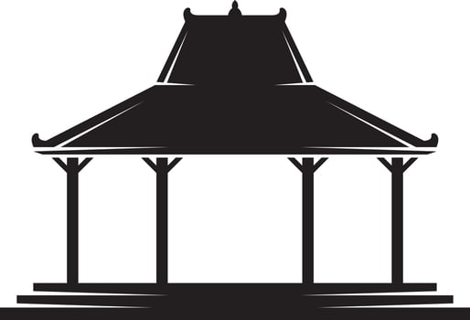 Rumah Joglo aka Indonesian Traditional House vector