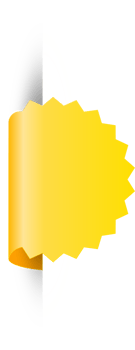 Yellow paper tag label ripped torn cut edges isolated background png
