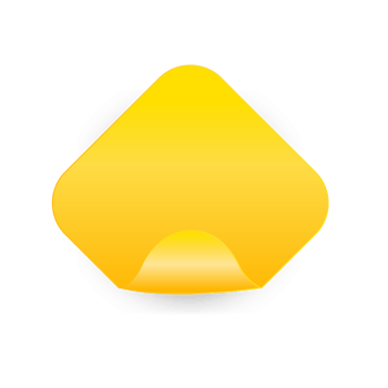 Yellow paper tag label ripped torn cut edges isolated background png