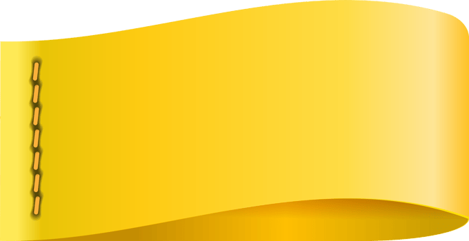 Yellow paper tag label ripped torn cut edges isolated background png