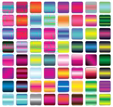 Set of Vibrant Gradient Button Icons for Your Design. vector