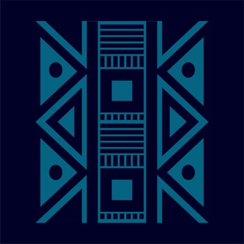 tribal pattern shape pattern. world culture tribal motif design. abstract design with unique shape pattern. elegant and futuristic batik motif. vector