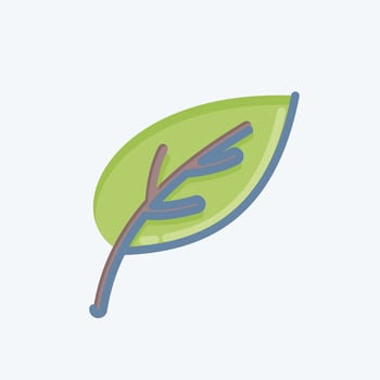 Icon Leaf. related to Flora symbol. doodle style. simple illustration. plant. Oak. leaf. rose vector