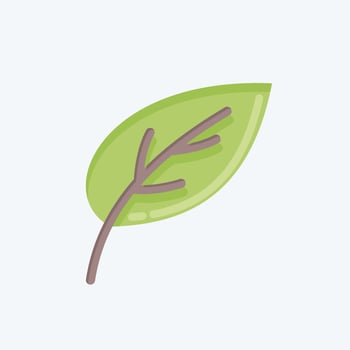 Icon Leaf. related to Flora symbol. flat style. simple illustration. plant. Oak. leaf. rose vector
