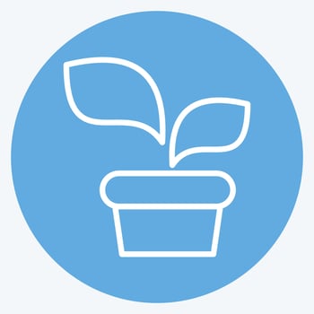Icon Plant. related to Flora symbol. blue eyes style. simple illustration. plant. Oak. leaf. rose vector