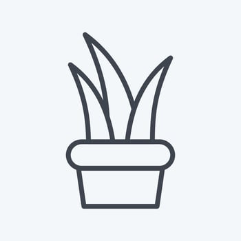 Icon Plant 2. related to Flora symbol. line style. simple illustration. plant. Oak. leaf. rose vector