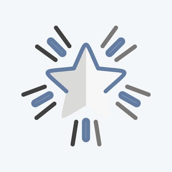 Icon Christmas Stars. related to Stars symbol. doodle style. simple design editable. simple illustration. simple vector icons