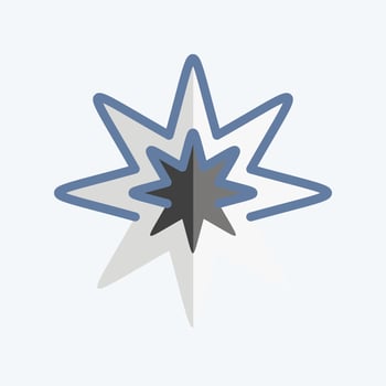 Icon Eight Pointed Star. related to Stars symbol. doodle style. simple design editable. simple illustration. simple vector icons