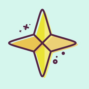 Icon Four Point Stars. related to Stars symbol. MBE style. simple design editable. simple illustration. simple vector icons
