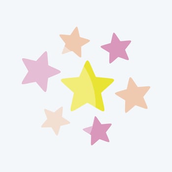 Icon Stars Around. related to Stars symbol. flat style. simple design editable. simple illustration. simple vector icons