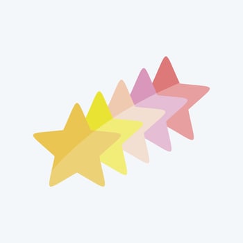 Icon S Stars. related to Stars symbol. flat style. simple design editable. simple illustration. simple vector icons