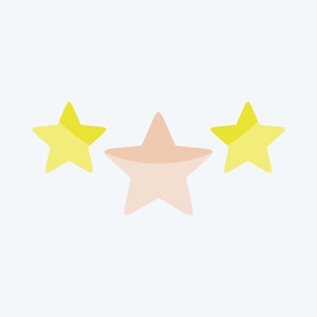 Icon 3 Stars. related to Stars symbol. flat style. simple design editable. simple illustration. simple vector icons
